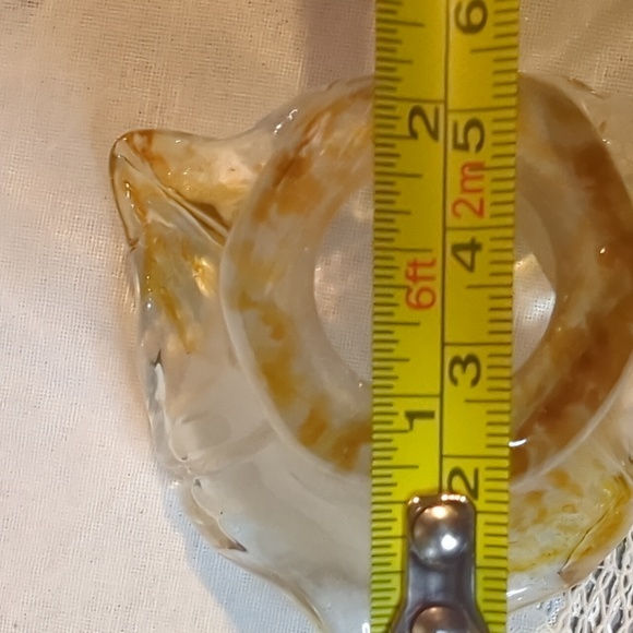 Tulip Lily Murano-style Art Glass lamp shade, set of 3 - Picture 5 of 7